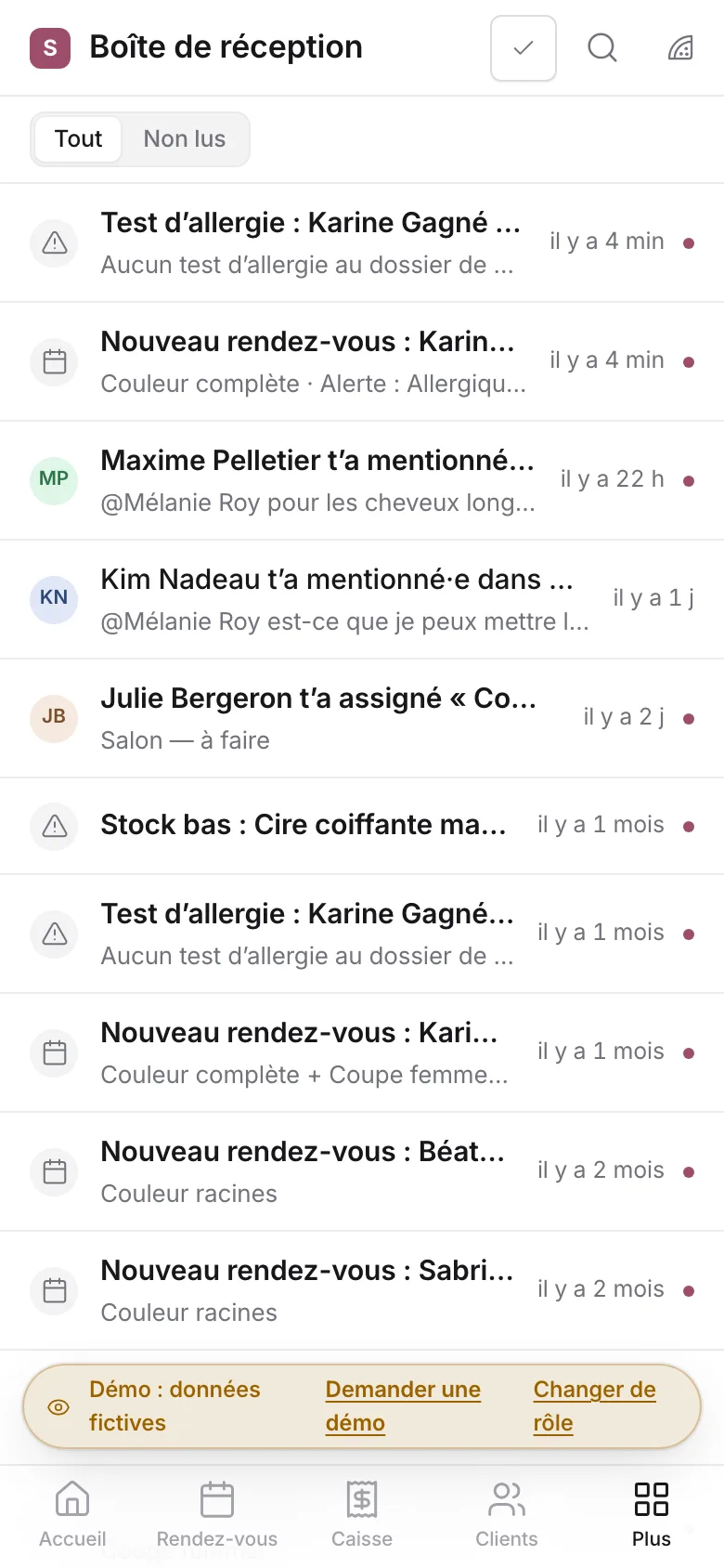 Boîte de réception